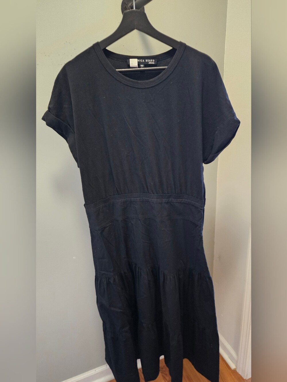 Veronica Beard Jeans Short-Sleeve Maxi Dress
